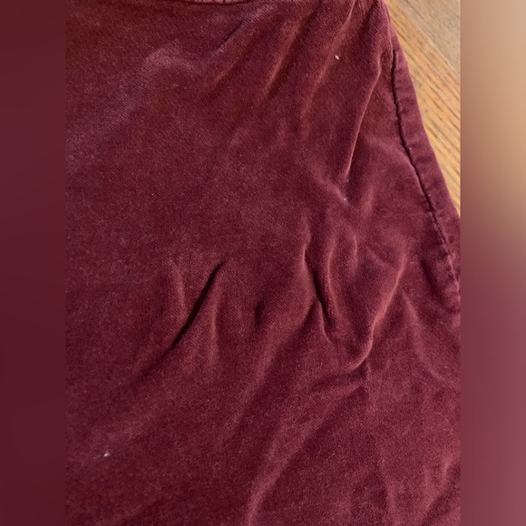 Madewell Burgundy Zip up Skirt Size 10 - Picture 2 of 6